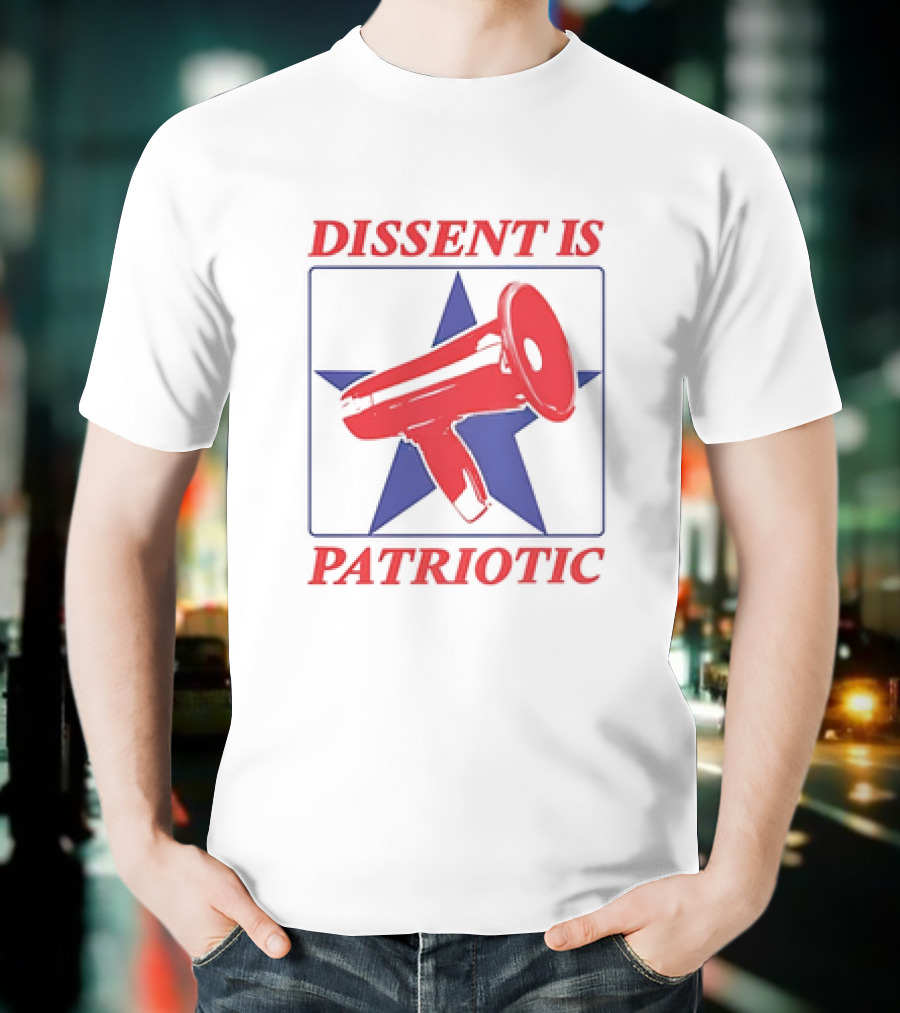 Patriotic Megaphone In Star Symbol Dissent T-Shirt