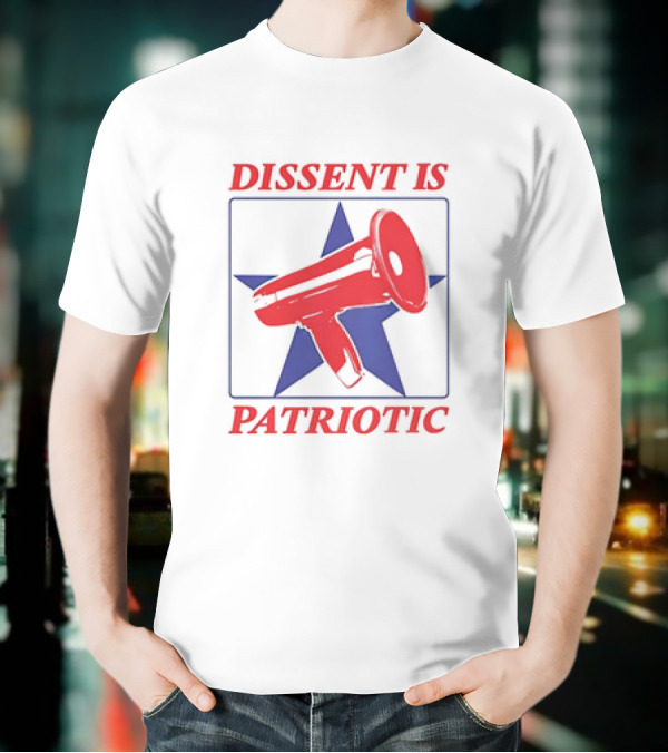 Patriotic Megaphone In Star Symbol Dissent T-Shirt