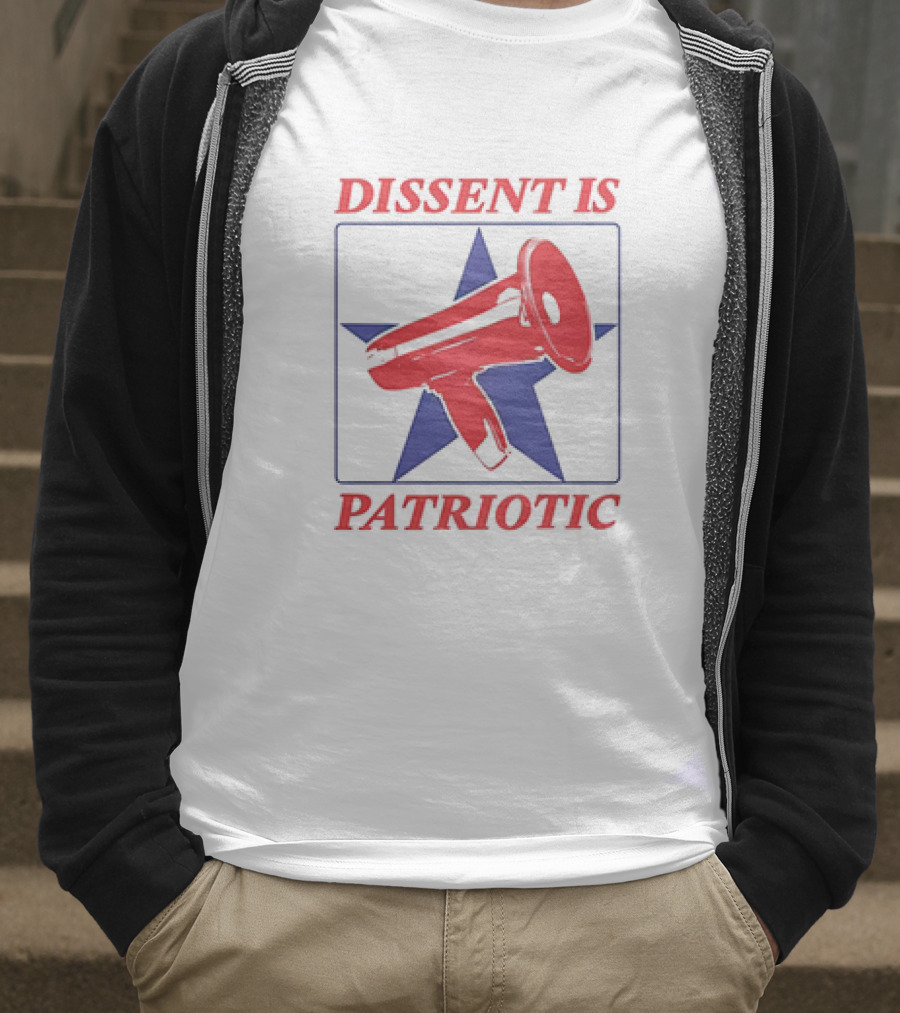 Patriotic Megaphone In Star Symbol Dissent T-Shirt