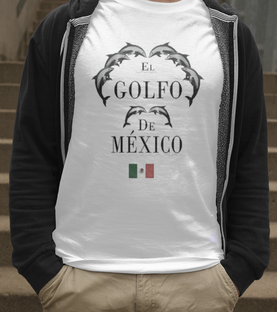 Dolphin El Golfo De Mexico Mexican Flag Symbolism T-Shirt