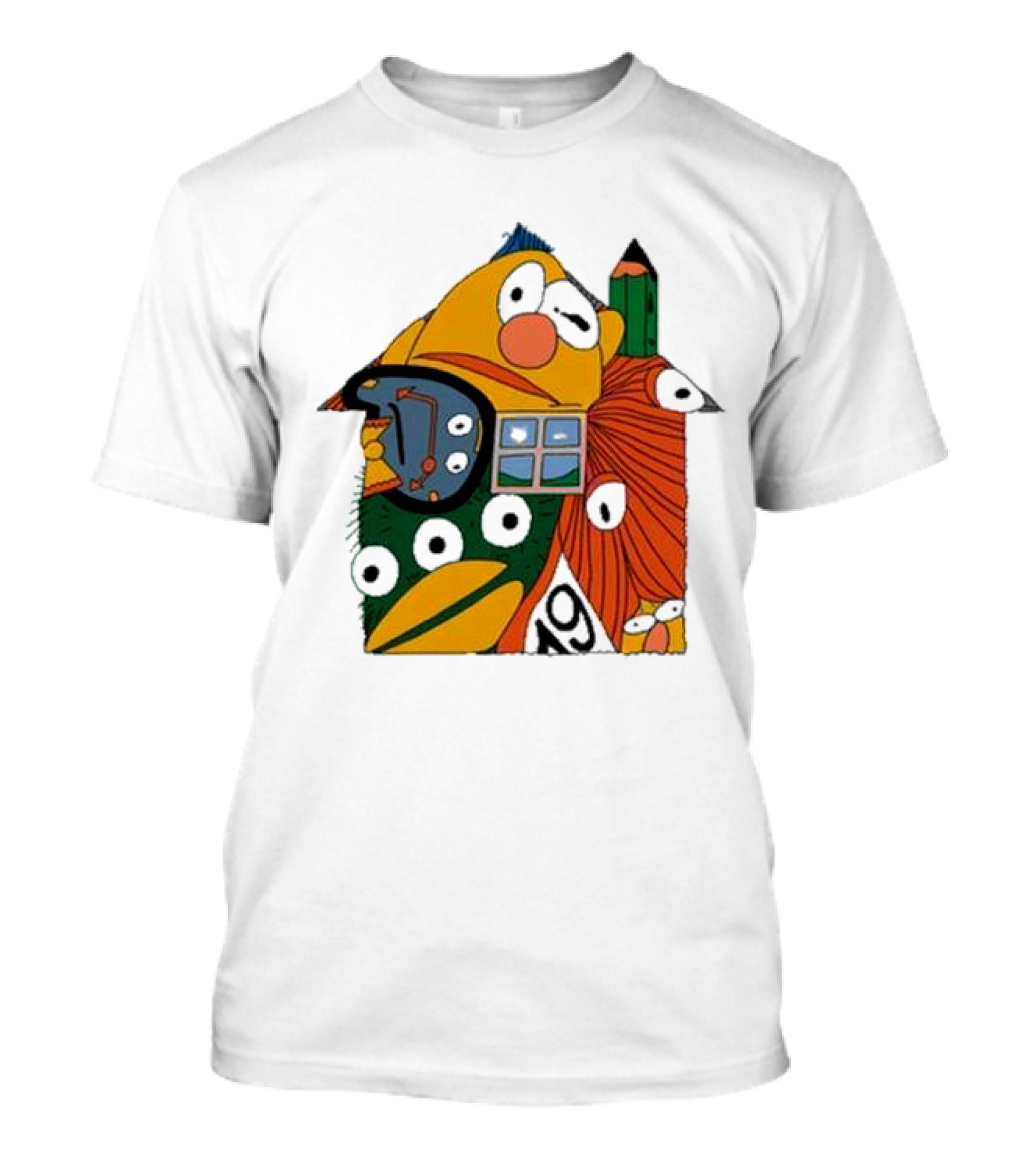 Don’t Hug Me I’m Scared And Pencil Characters T-Shirt