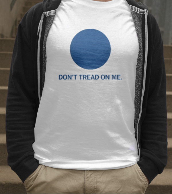 Don’t Tread On Me Blue Dot Circular Emblem T-Shirt