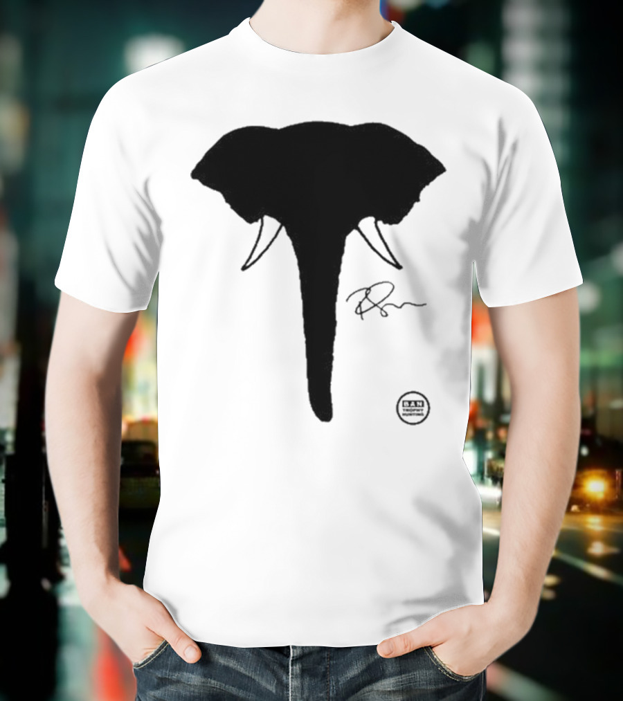 Ricky Gervais Elephant Silhouette T-Shirt
