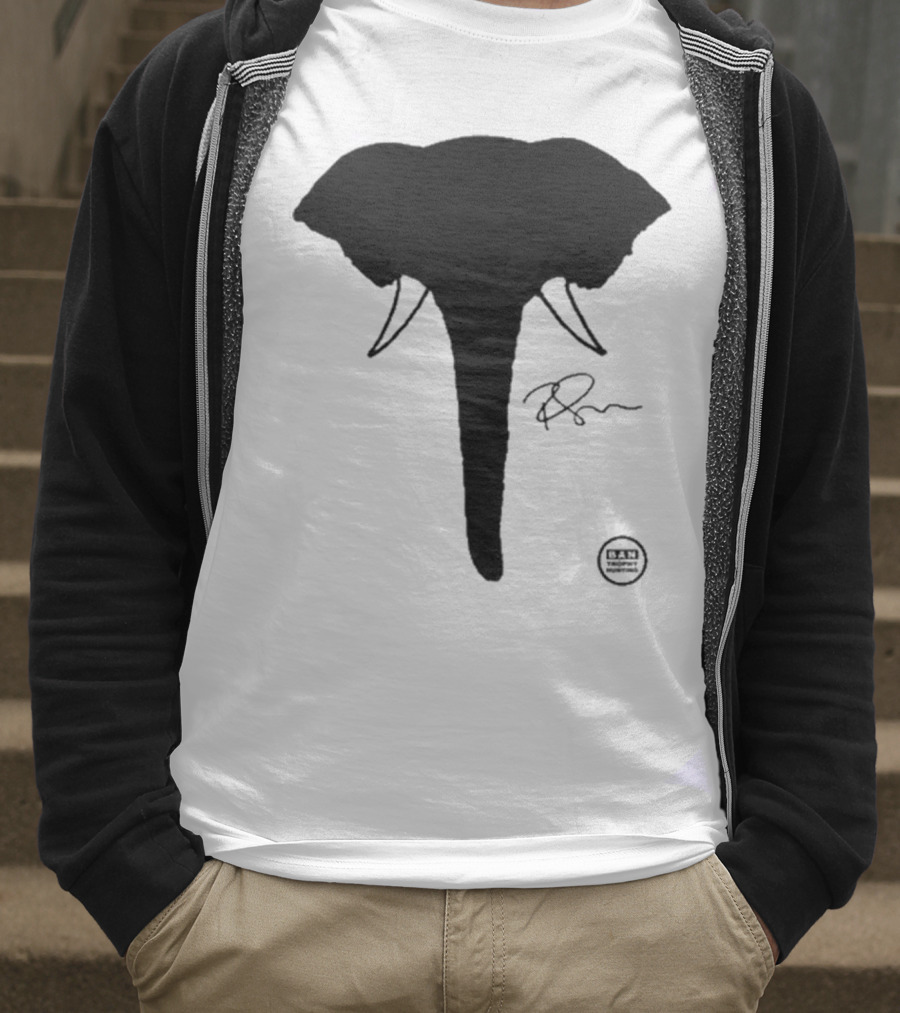 Ricky Gervais Elephant Silhouette T-Shirt