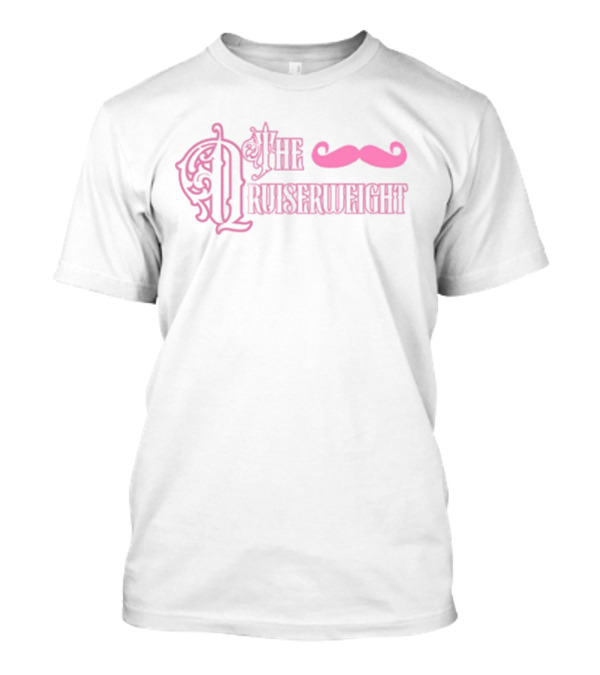 Elliott Qrow Qruiserweight Pink Mustache Motif T-Shirt