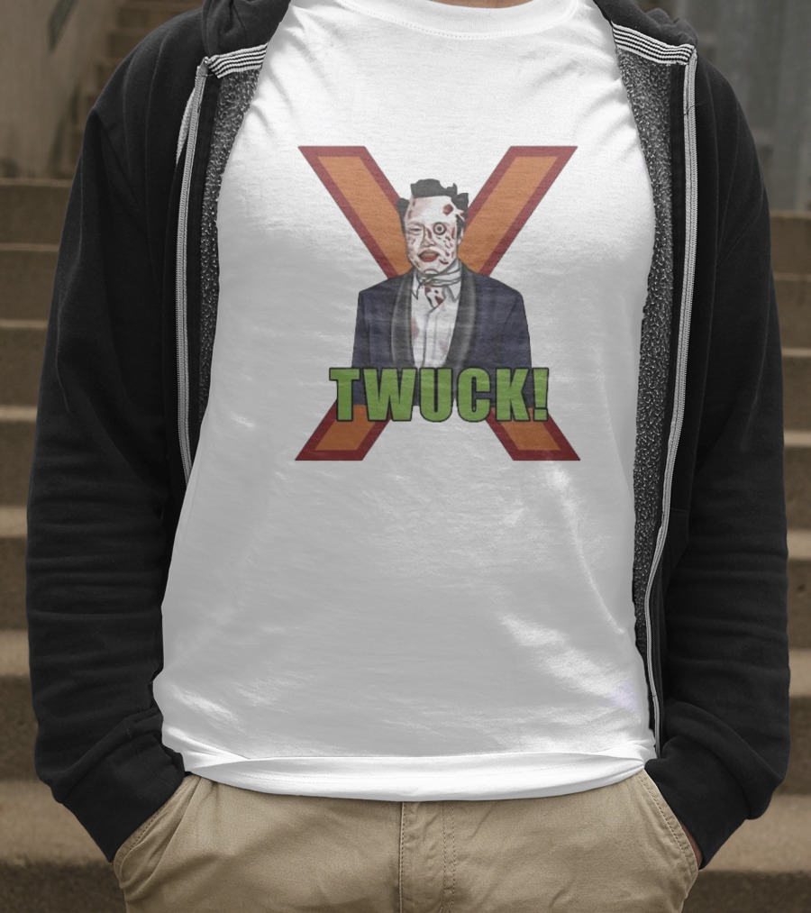 Elon Musk Zombie Twuck! Red X Background T-Shirt