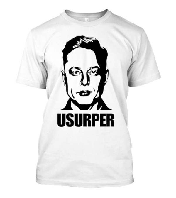 Elon Musk Usurpator Iconic Minimalist Style T-Shirt