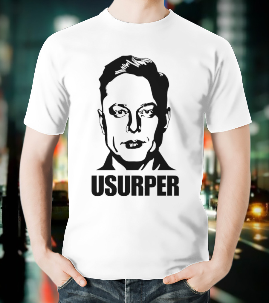 Elon Musk Usurpator Iconic Minimalist Style T-Shirt