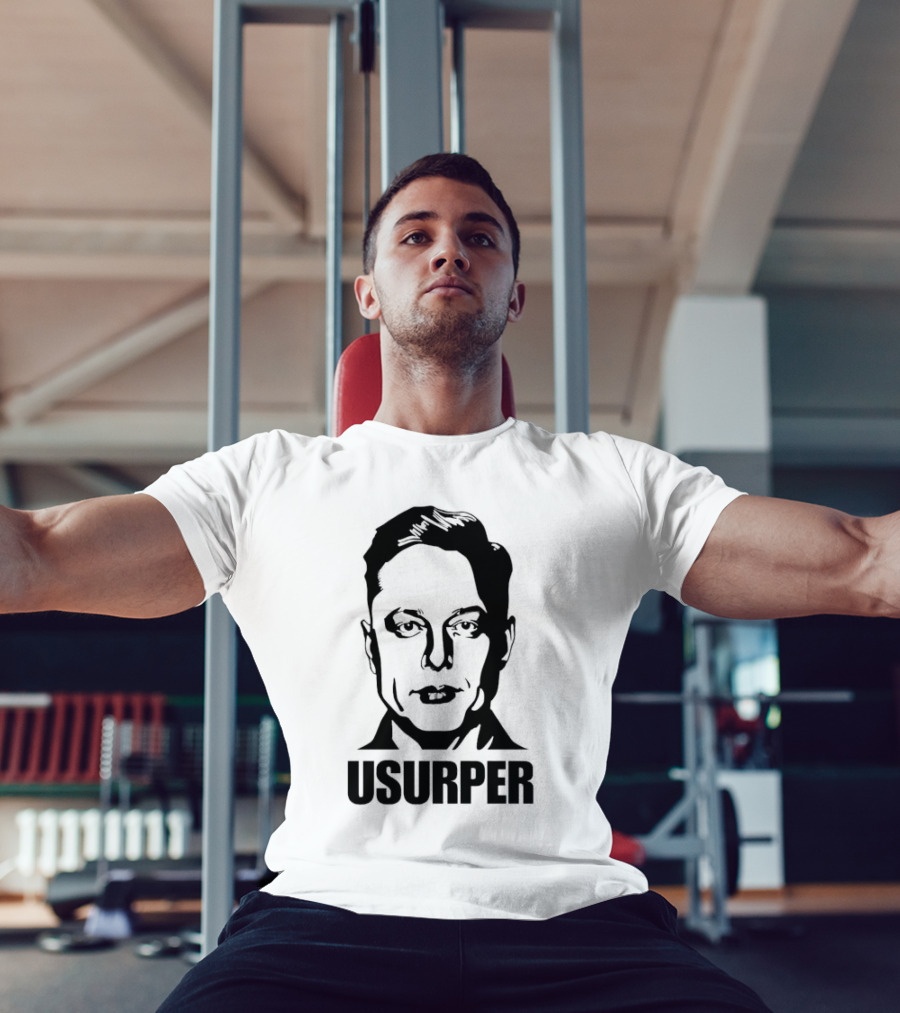 Elon Musk Usurpator Iconic Minimalist Style T-Shirt