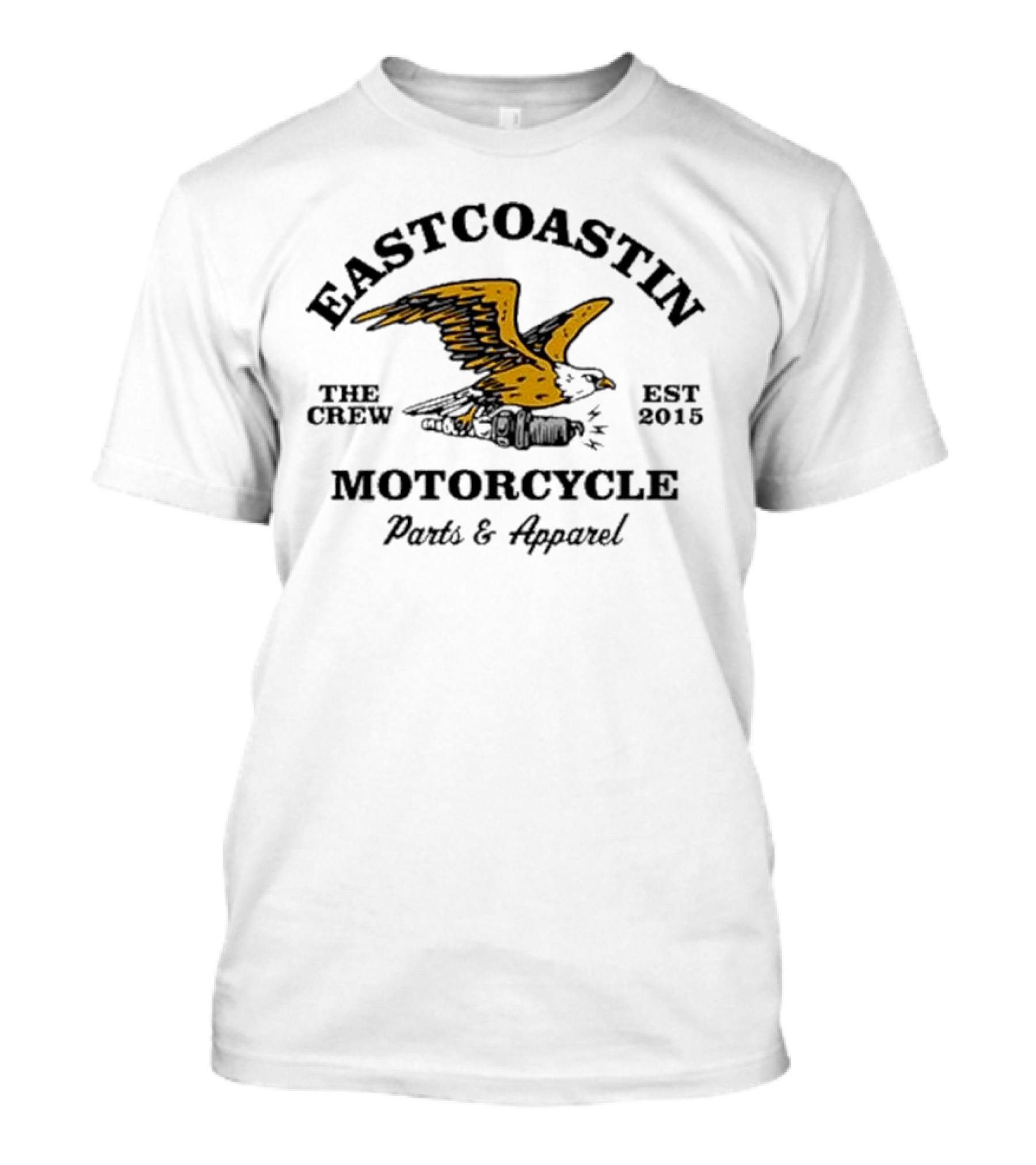 Eastcoastin’ Motorcycle Free Bird Golden Eagle Wings And Ride Free T-Shirt
