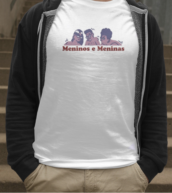 Meninos E Meninas Eri Eros Playful Cartoon Illustration T-Shirt