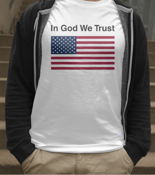Eric Adams In God We Trust American Flag Pattern T-Shirt