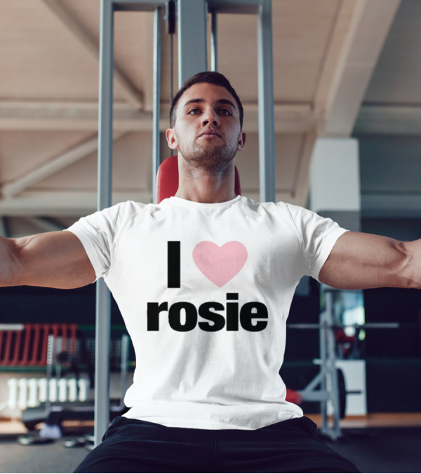 I Love Rosie Pink Heart Evan Mock T-Shirt