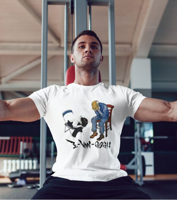 Evangogh Ikari Shinji And Gate Van Gogh Mashup T-Shirt