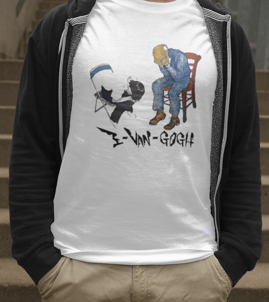 Evangogh Ikari Shinji And Gate Van Gogh Mashup T-Shirt