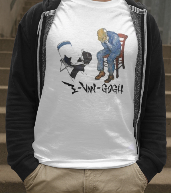 Evangogh Ikari Shinji And Gate Van Gogh Mashup T-Shirt