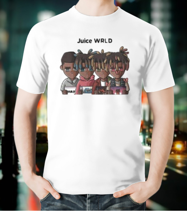 Juice WRLD Evolution Character Progression Holding Album Covers T-Shirt