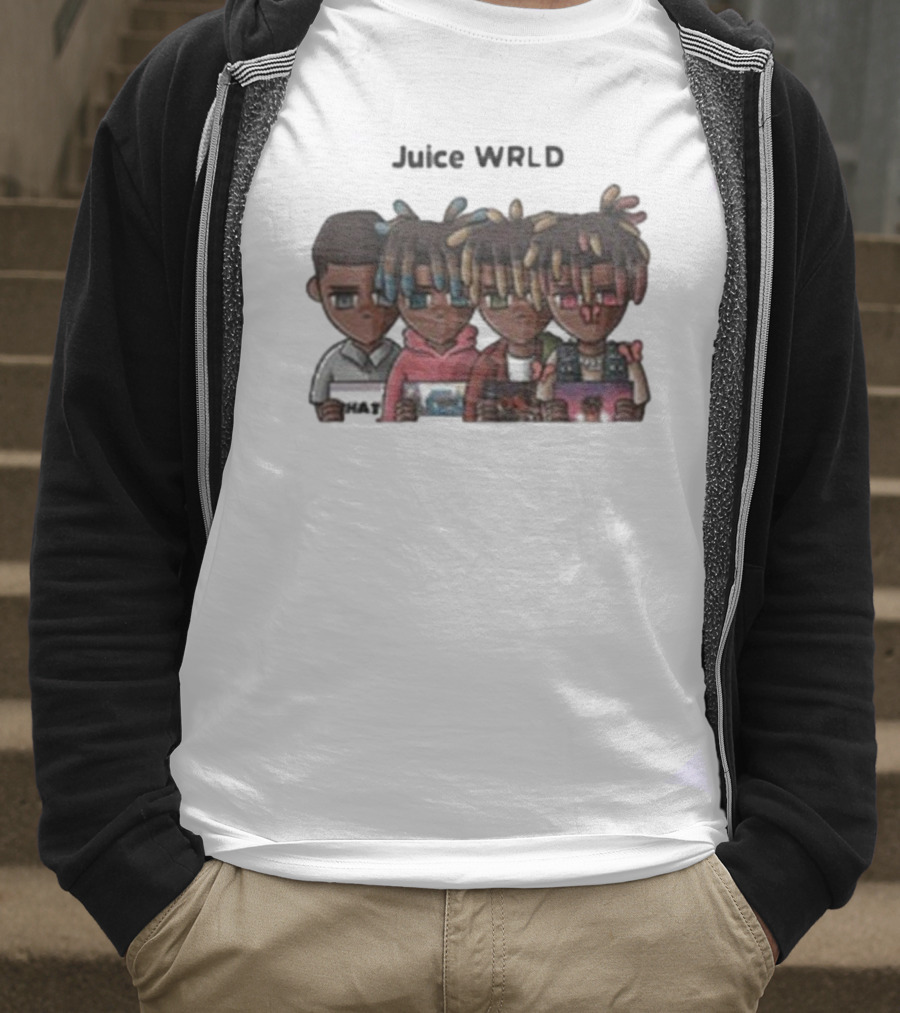 Juice WRLD Evolution Character Progression Holding Album Covers T-Shirt