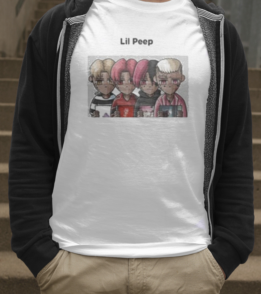 Labeled Cartoon Characters In Different Outfits Lil Peep T-Shirt