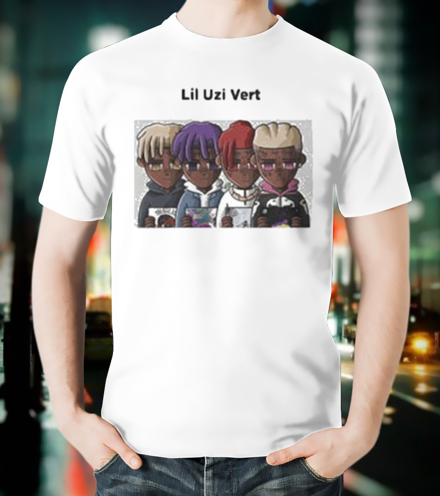 Lil Uzi Vert Evolution Cartoon Characters Holding Albums T-Shirt