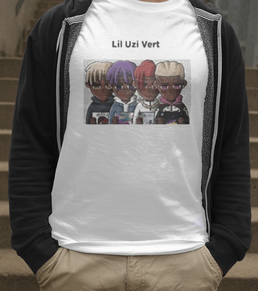 Lil Uzi Vert Evolution Cartoon Characters Holding Albums T-Shirt