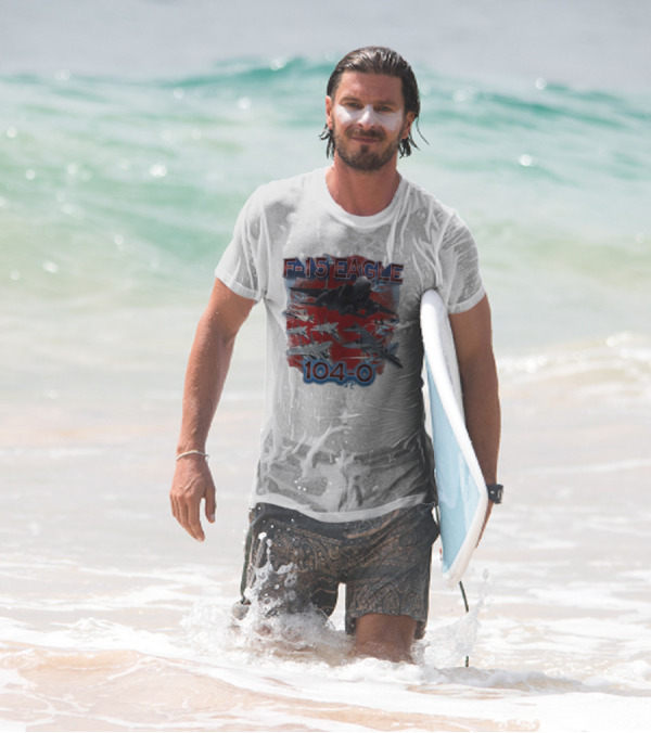 F-15 Eagle 104-0 Fighter Jet Lightning Squadron T-Shirt