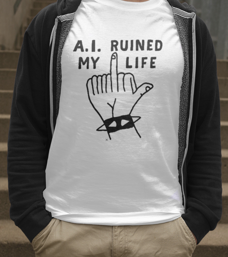 Family A.I. Ruined My Life Retro Robot And Kids T-Shirt