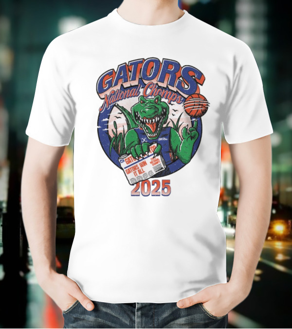 Gators National Champs 2025 Win It All Gators National Chomps T-Shirt