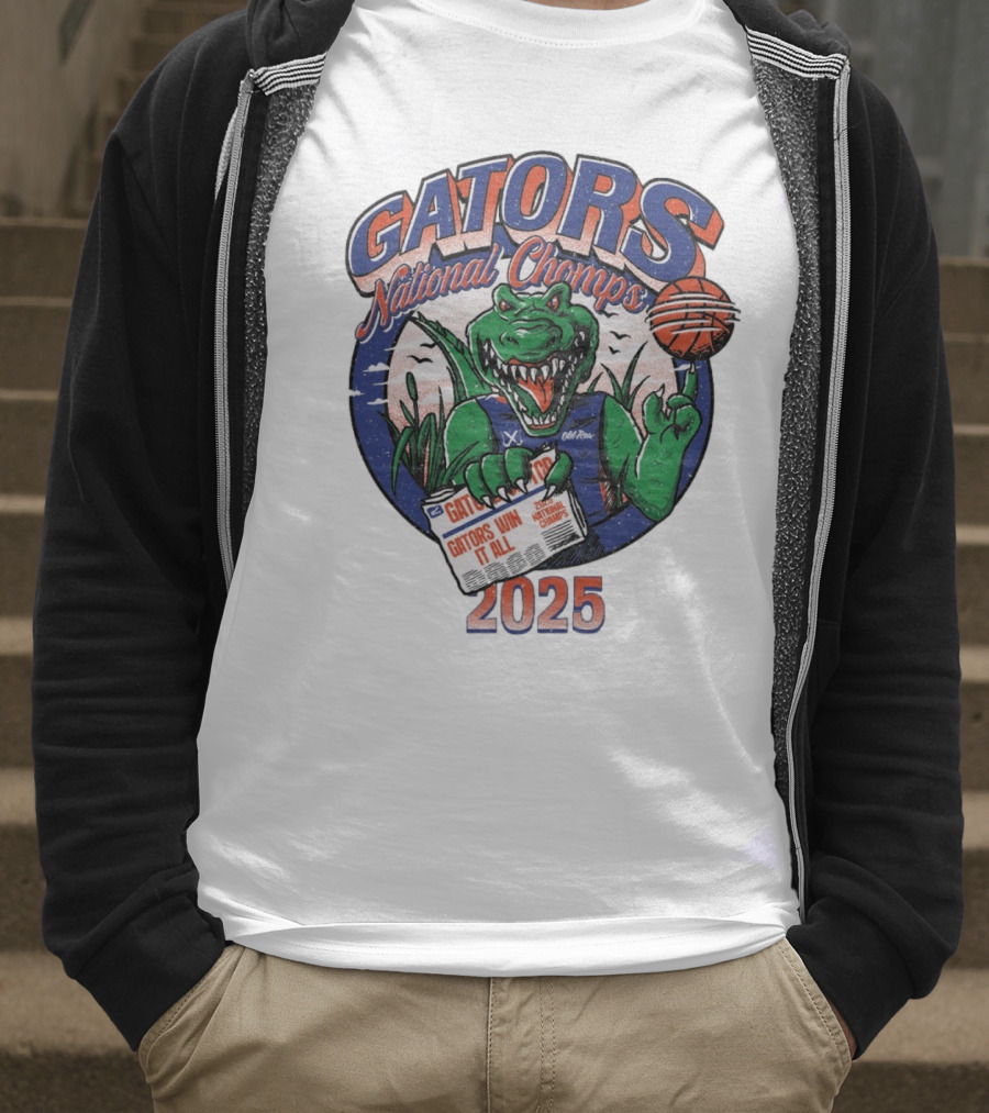 Gators National Champs 2025 Win It All Gators National Chomps T-Shirt