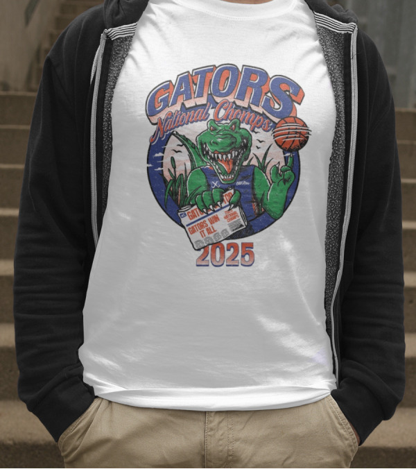 Gators National Champs 2025 Win It All Gators National Chomps T-Shirt