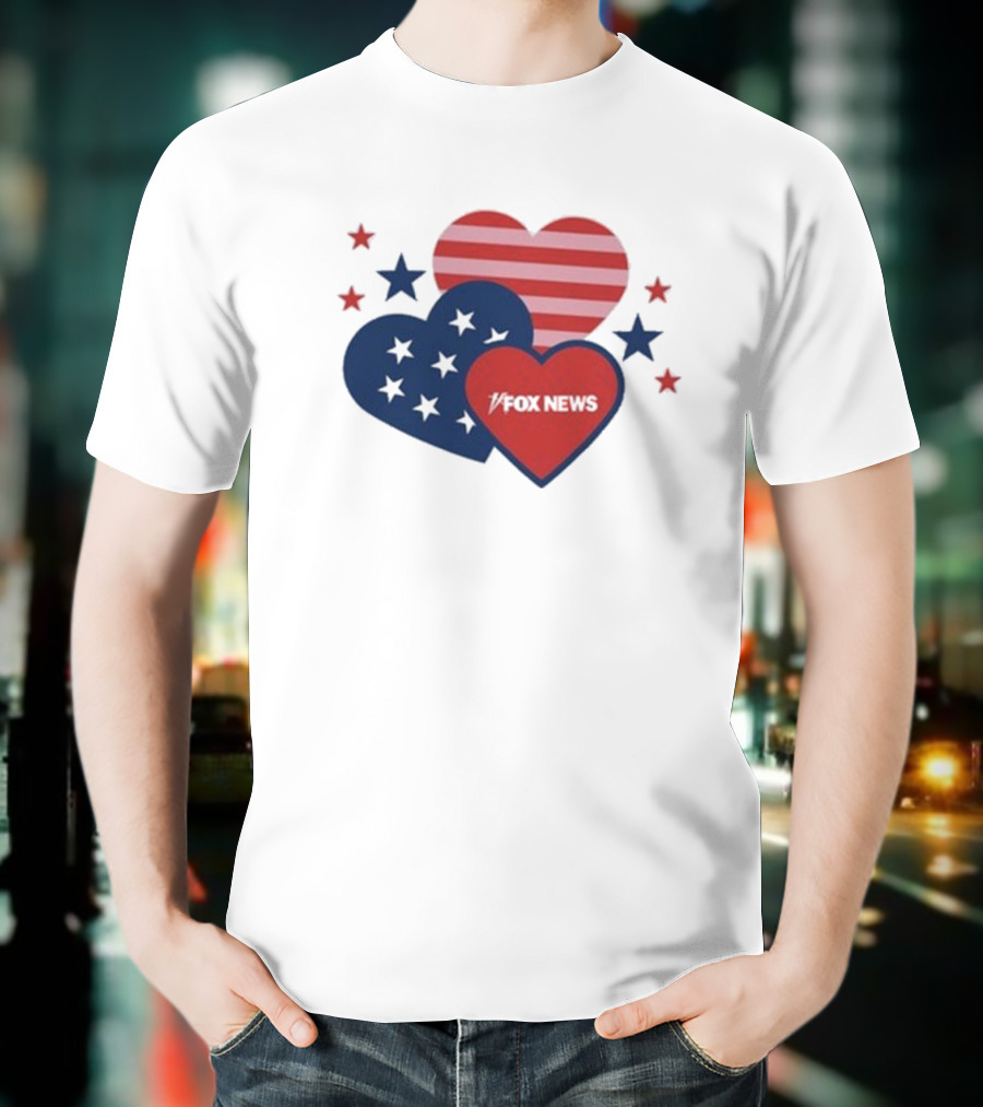 Patriotic Hearts Fox News Stars And Stripes T-Shirt