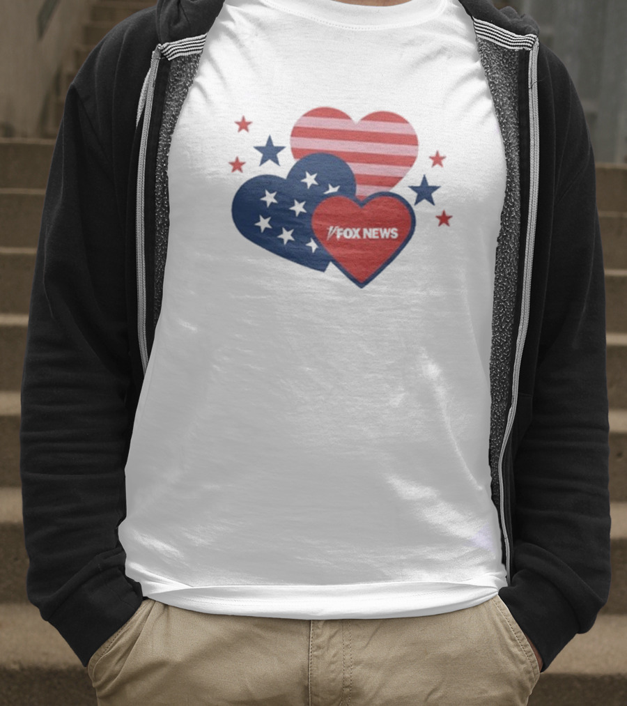 Patriotic Hearts Fox News Stars And Stripes T-Shirt
