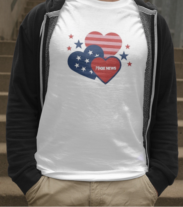 Patriotic Hearts Fox News Stars And Stripes T-Shirt