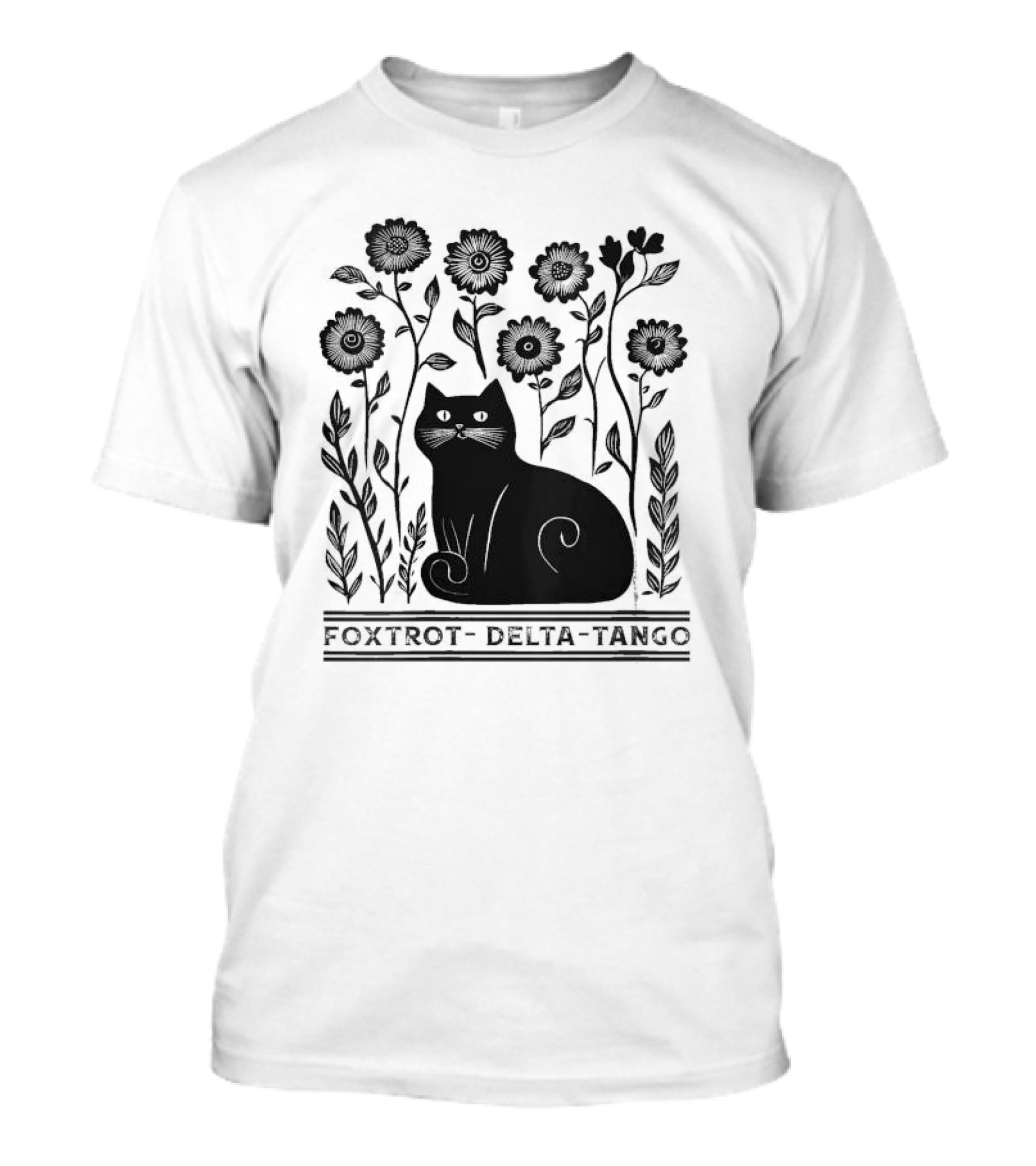 Delta Cat In Flowers T-Shirt