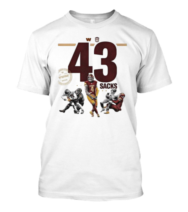 Frankie Luvu 43 Regular Season Sacks Football Action Washington Redskins T-Shirt