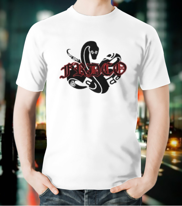 FRDCO Endless Stone Wash Embroidery Snake T-Shirt