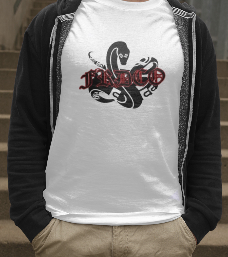 FRDCO Endless Stone Wash Embroidery Snake T-Shirt