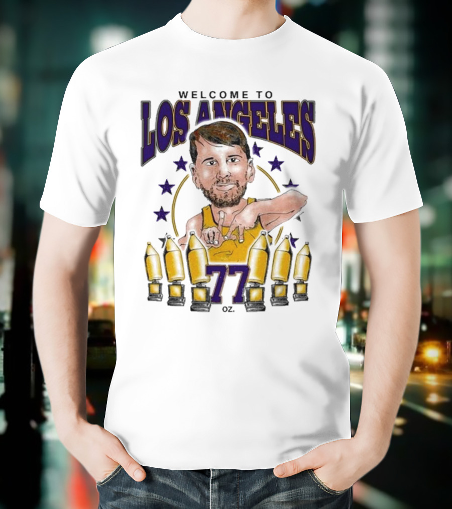 Los Angeles 77 Basketball Stars And Bottles T-Shirt