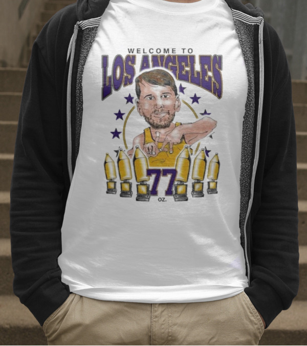 Los Angeles 77 Basketball Stars And Bottles T-Shirt
