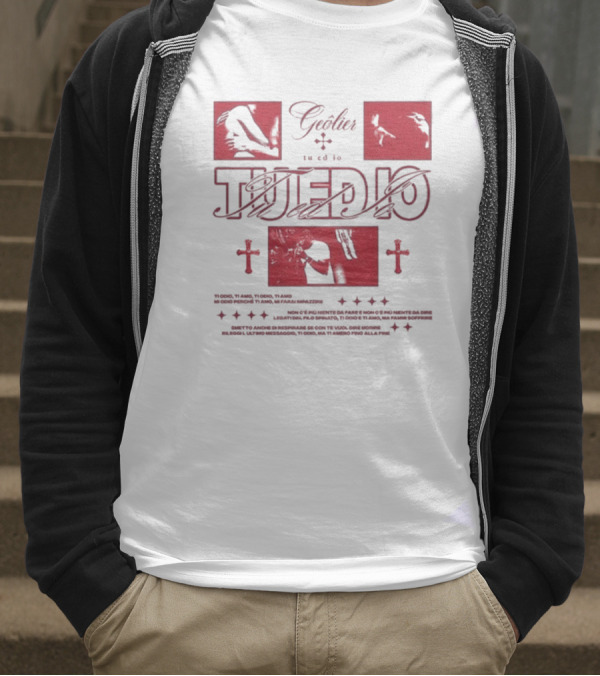Tu Ed Io Geolier Iconic Visual Elements And Text T-Shirt