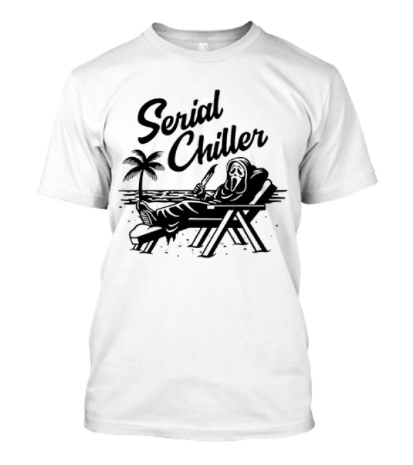 Ghost Face Serial Chiller Retro 80s Horror Theme T-Shirt