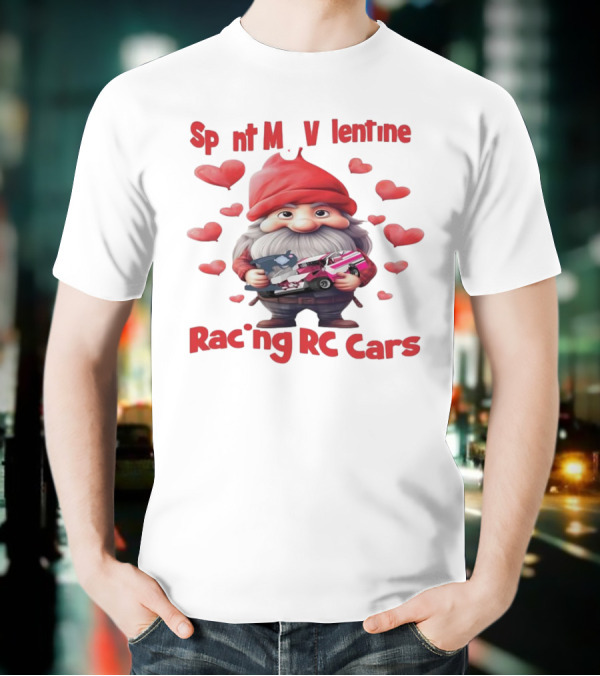 Gnomes Spent My Valentine Racing RC Cars T-Shirt