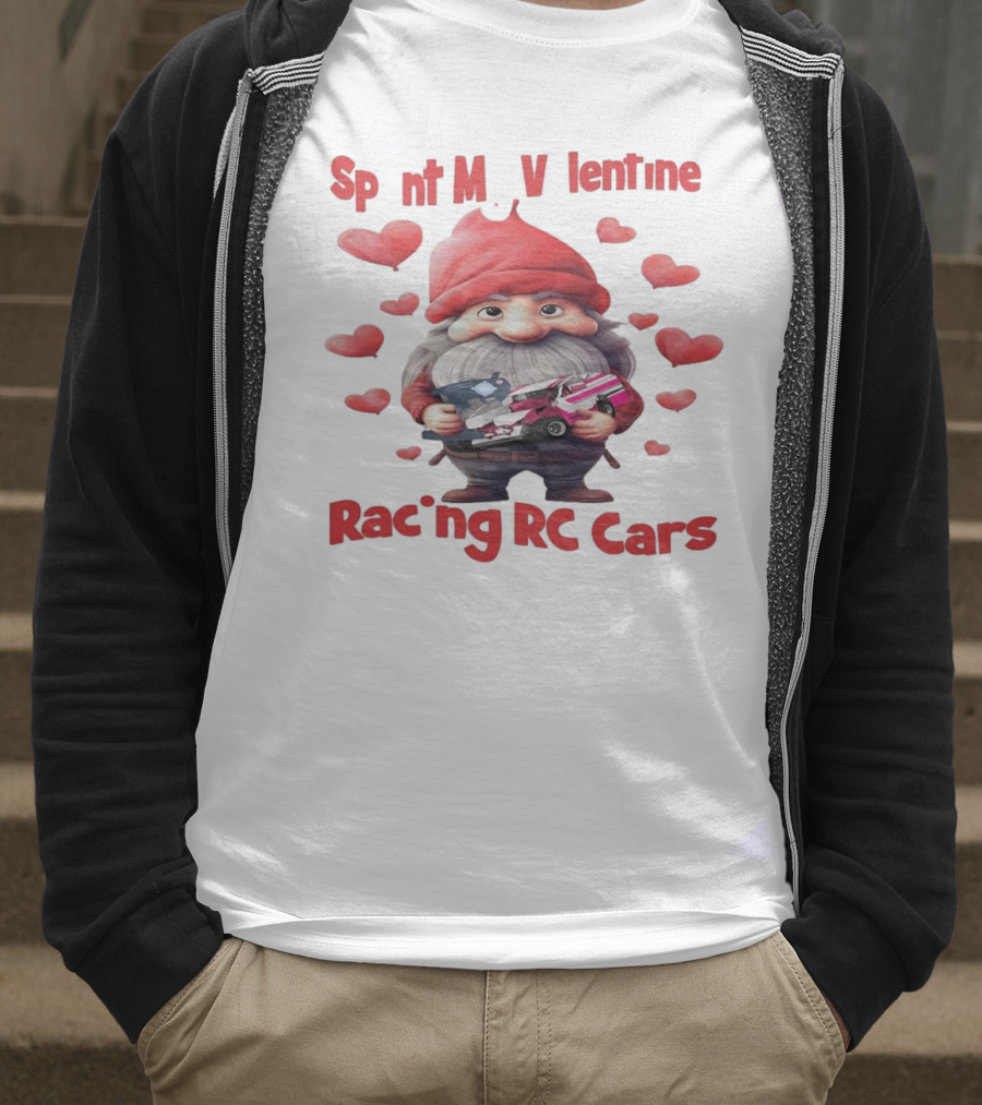 Gnomes Spent My Valentine Racing RC Cars T-Shirt