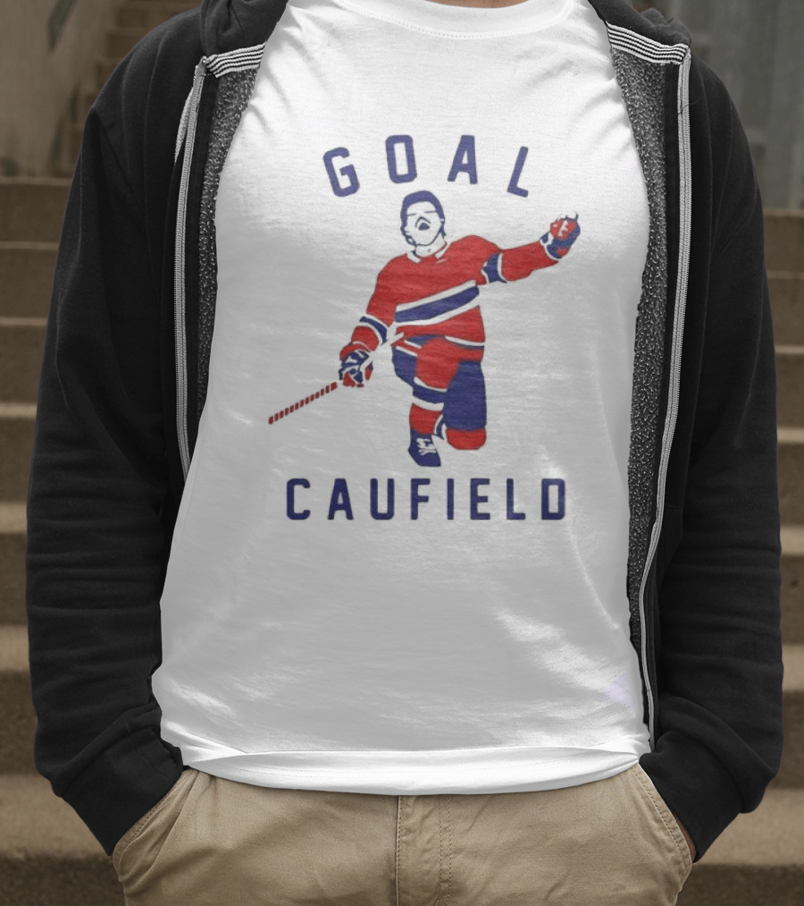Goal Caufield Hockey Player Celebration T-Shirt