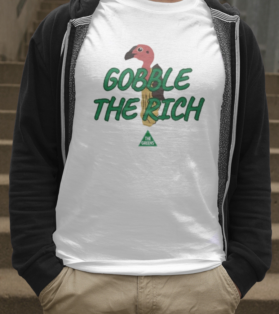 Gobble The Rich Vulture Illustration T-Shirt