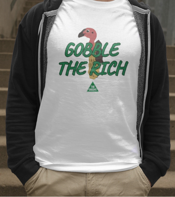 Gobble The Rich Vulture Illustration T-Shirt
